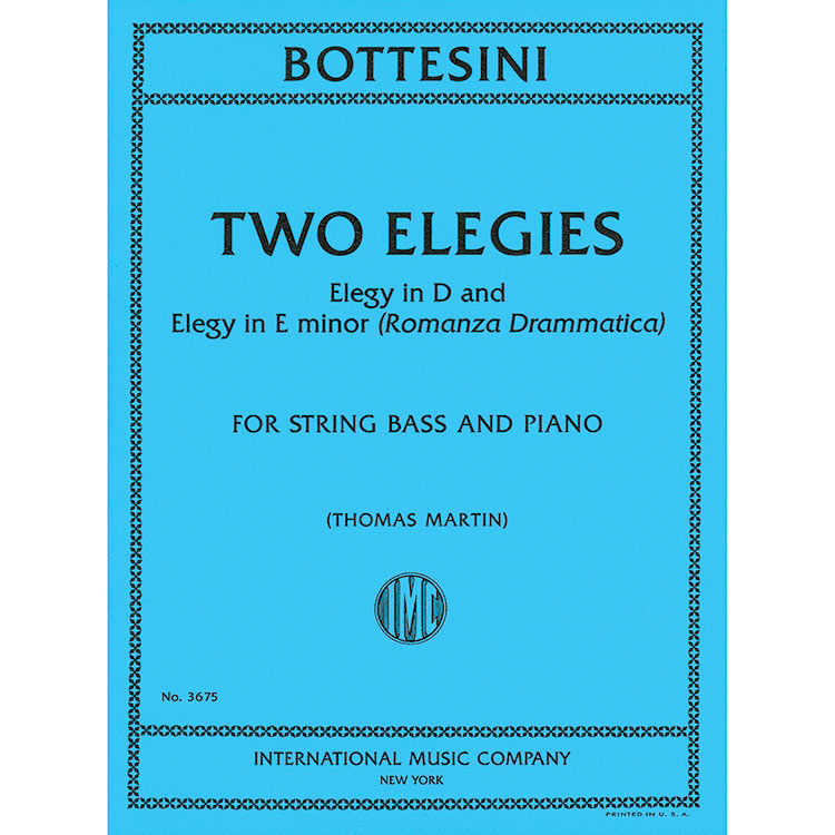 Two Elegies for double bass and piano; Giovanni Bottesini