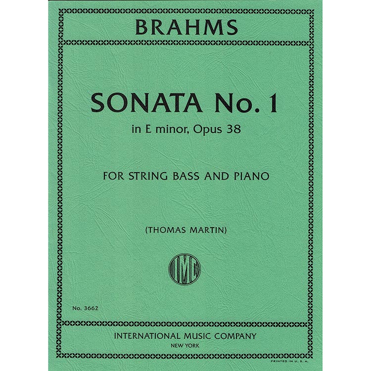 Sonata no. 1 in E Minor, op. 38, double bass; Johannes Brahms (International)