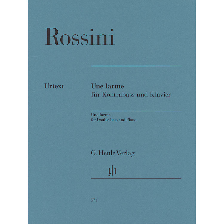 Une larme (A Tear) for double bass and piano (urtext) by Gioachino Rossini