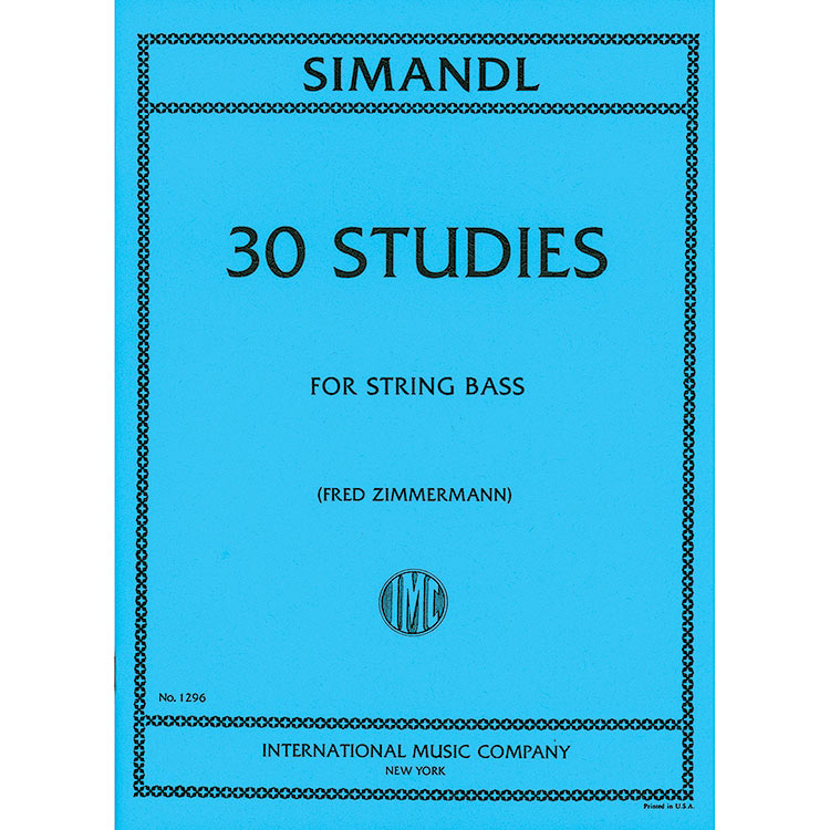 Thirty Etudes for the String Bass; Franz Simandl (International)