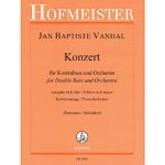 Concerto in D Major (transpsed to E Major) double bass and piano.; Johann Bapist Vanhal (Hofmeister)