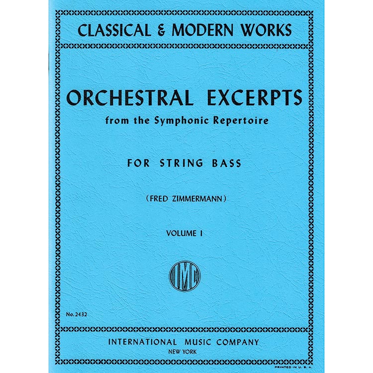 Orchestral Excerpts for Bass, volume 1 (Zimmermann) (Int