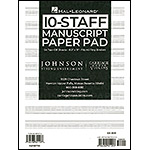 JSI/CHV Manuscript Paper Notepad, Black Cover, 8 1/2" x 11"