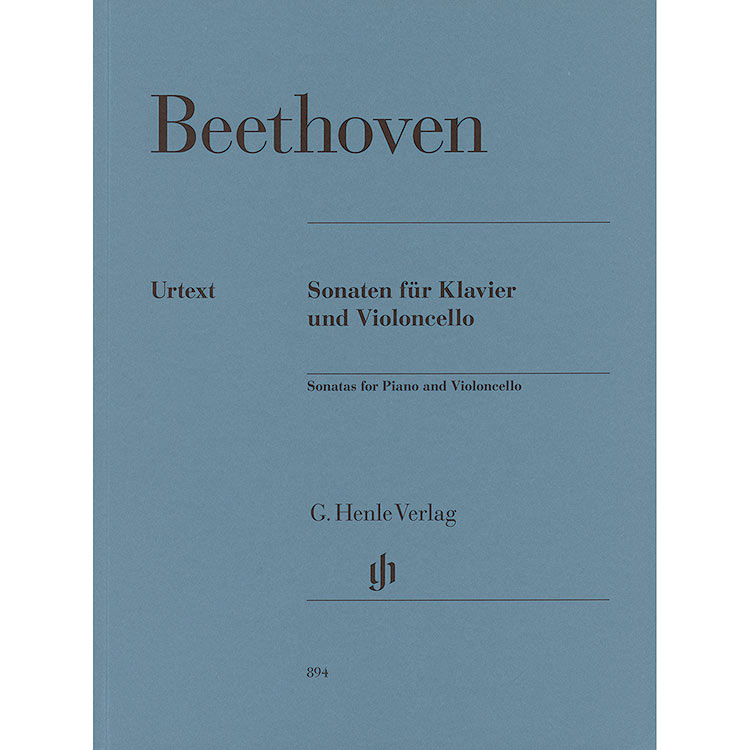 Sonatas for Violoncello & Piano, (revised urtext, complete); Ludwig van Beethoven