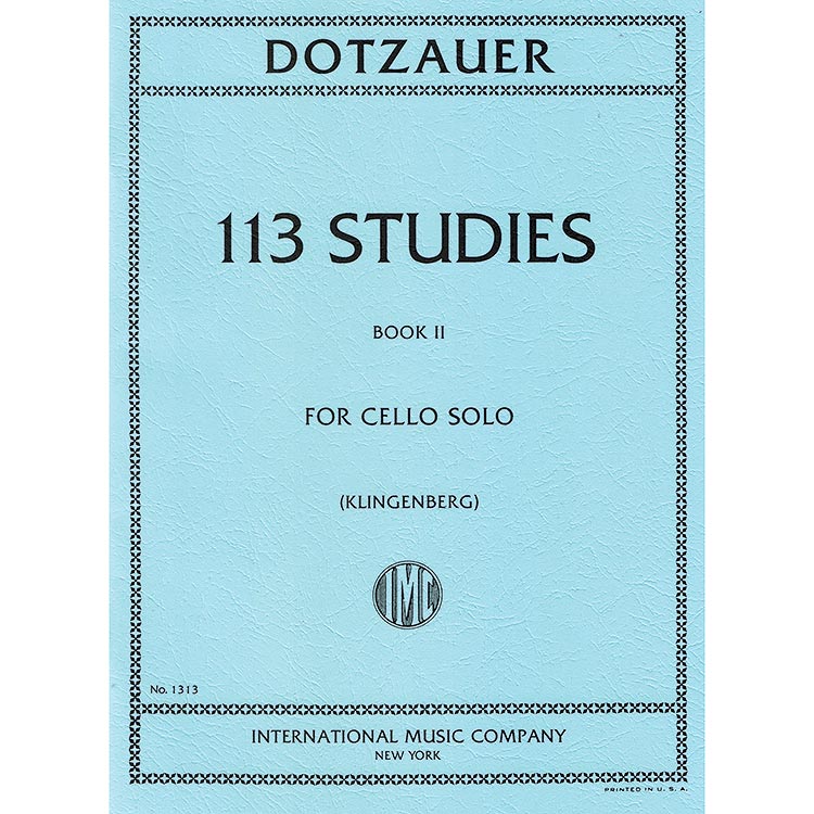 113 Studies, book 2, cello (Klingenberg); Friedrich Dotzauer (International)
