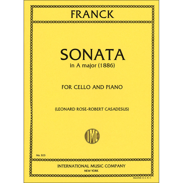 Sonata in A Major (1886) for piano and cello; Cesar Franck (International)