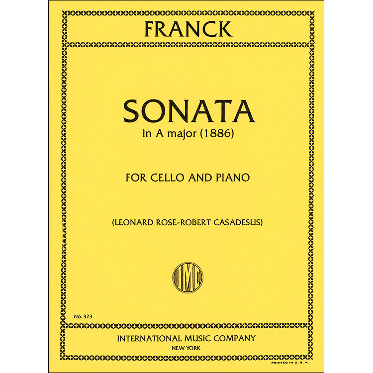 Sonata in A Major for piano and cello; Cesar Franck