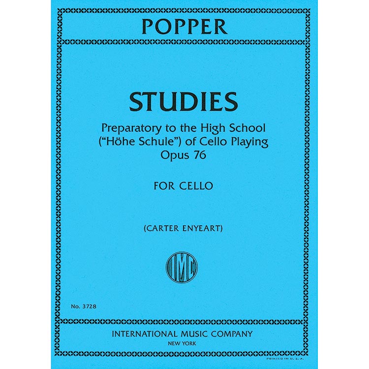 Studies, Opus 76 (Preparatory to Op. 73); David Popper (International)