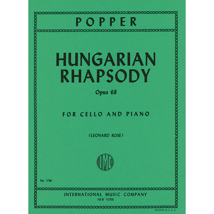 Hungarian Rhapsody,Op.68, cello (Rose); David Popper