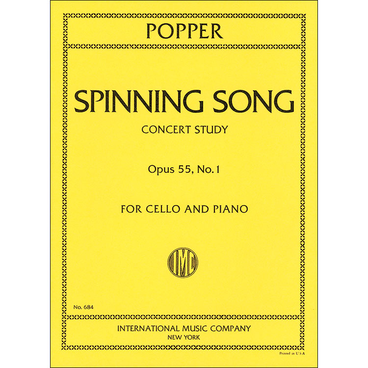 Spinning Song, Op.55/1 for cello and piano; David Popper