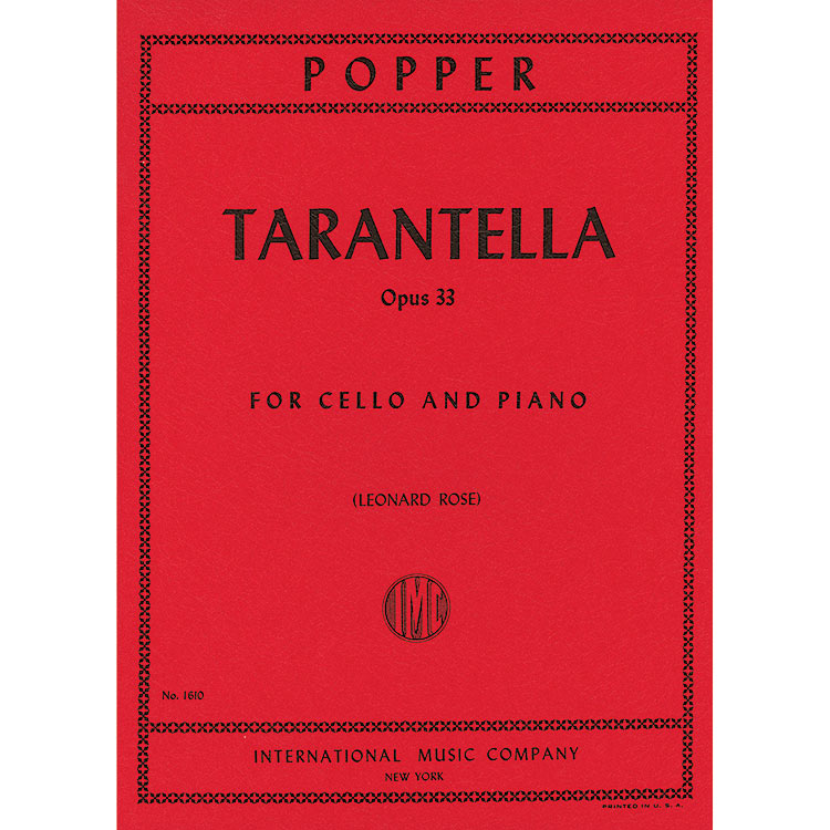 Tarantella, op.33, cello; Popper (Int)