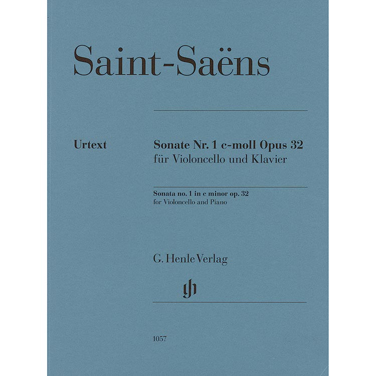 Sonata no. 1 in C Minor, op. 32, cello and piano (urtext); Camille Saint-Saens (Henle)