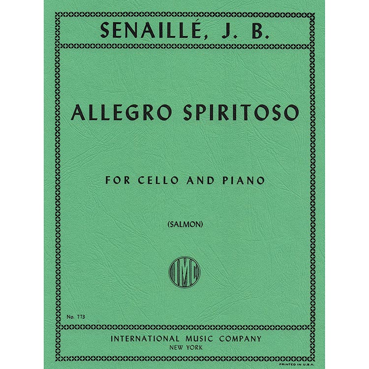 Allegro Spiritoso, for Cello; Senaille, J.B. (International)