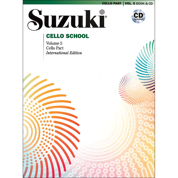 Suzuki Cello School, Volume 5, Book with CD - International Edition