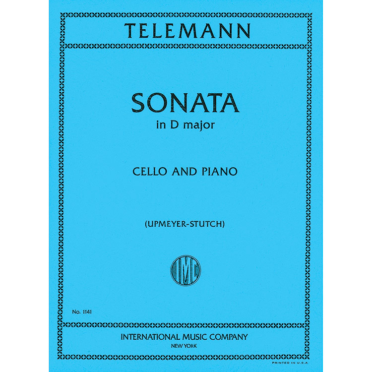Sonata in D Major, Cello; Georg PhilippTelemann (Int)