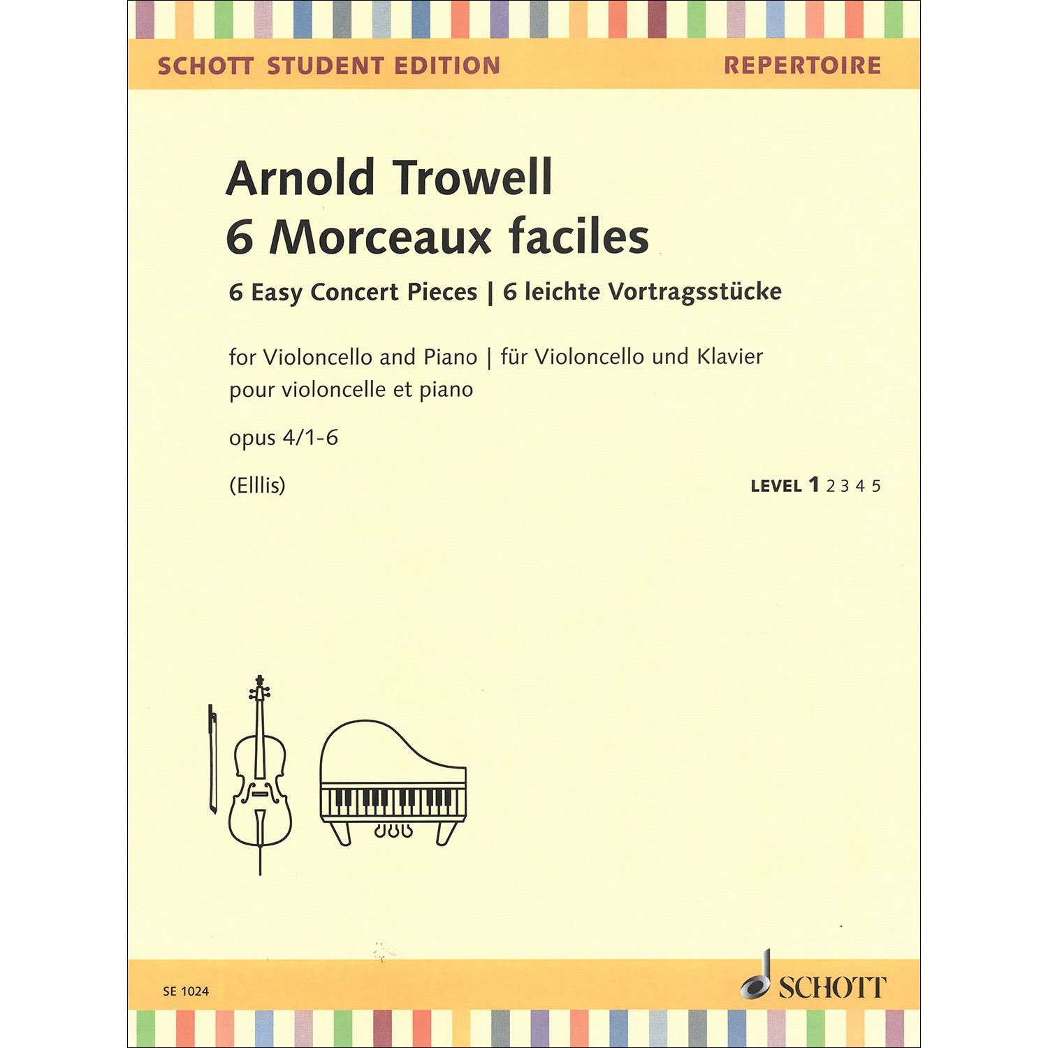 Six Easy Pieces, for cello/piano; Arnold Trowell (Schott) Carriage