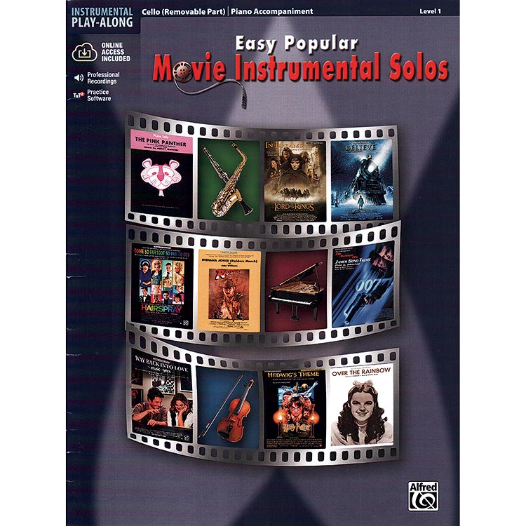 Easy Popular Movie Instrumental Solos for cello and piano, with online audio access (Alfred)