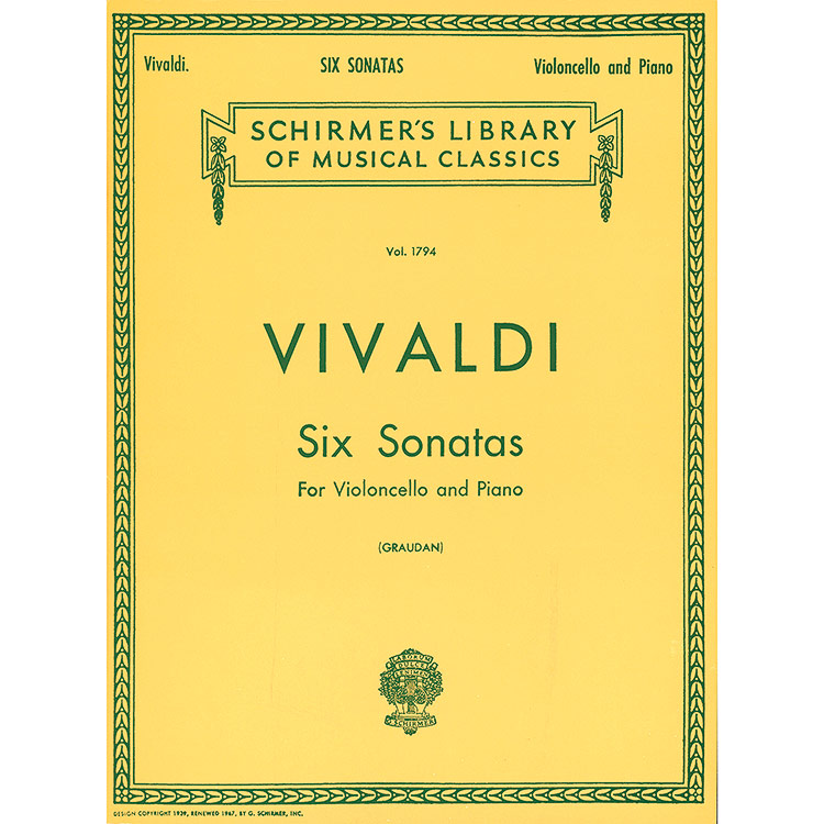 Six Sonatas, Cello; Vivaldi (Sch)