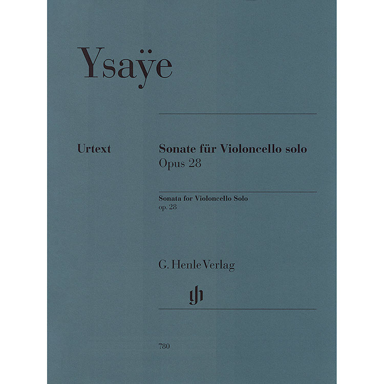 Sonata for Cello Solo, op.28 (urtext); Ysaye (G. Henle)