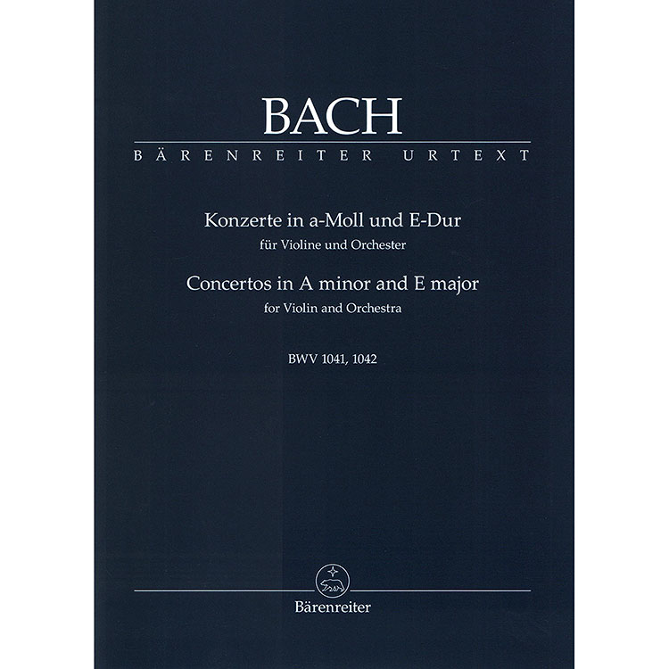 Violin Concertos in A Minor &  E Major, BWV 1041/1042, Study Score; Johann Sebastian Bach (Barenreiter Verlag)