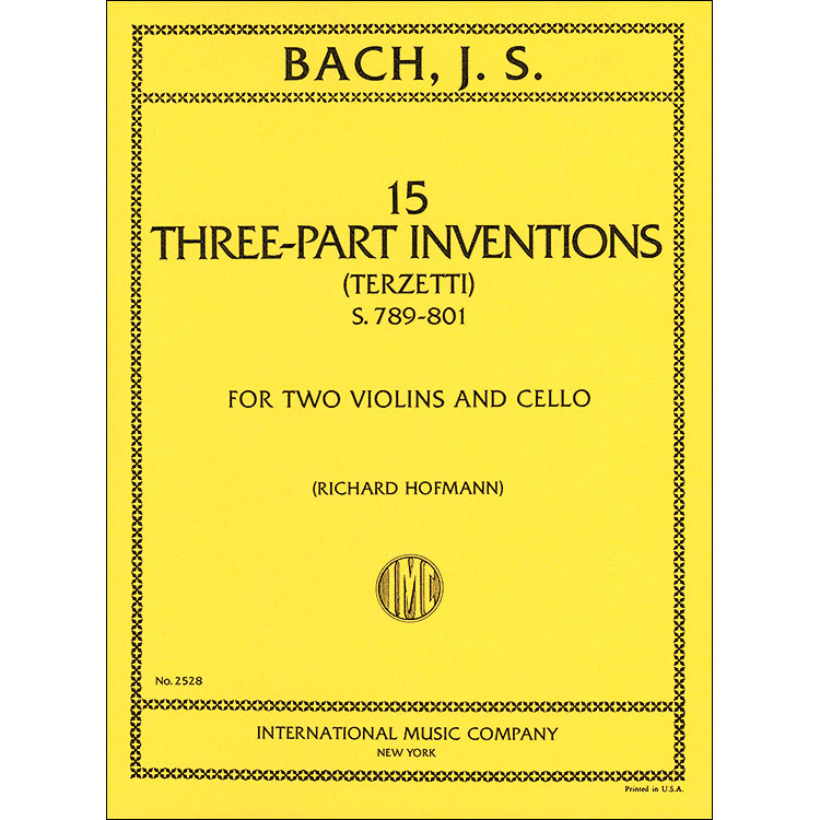 15 Three-Part Inventions, 2 violins and viola; Johann Sebastian Bach (International)