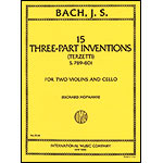 15 Three-Part Inventions, 2 violins and viola; Johann Sebastian Bach (International)