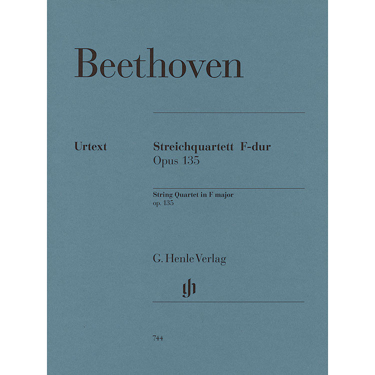 String Quartet in F Major, op. 135 (urtext); Ludwig van Beethoven (G. Henle Verlag)