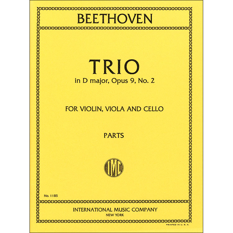 String Trio in D Major, Op.9/2 (parts); Ludwig van Beethoven