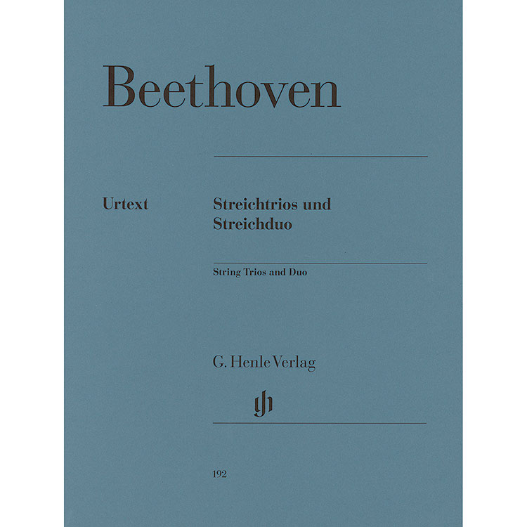 String Trios and Duo (urtext) parts; Ludwig van Beethoven