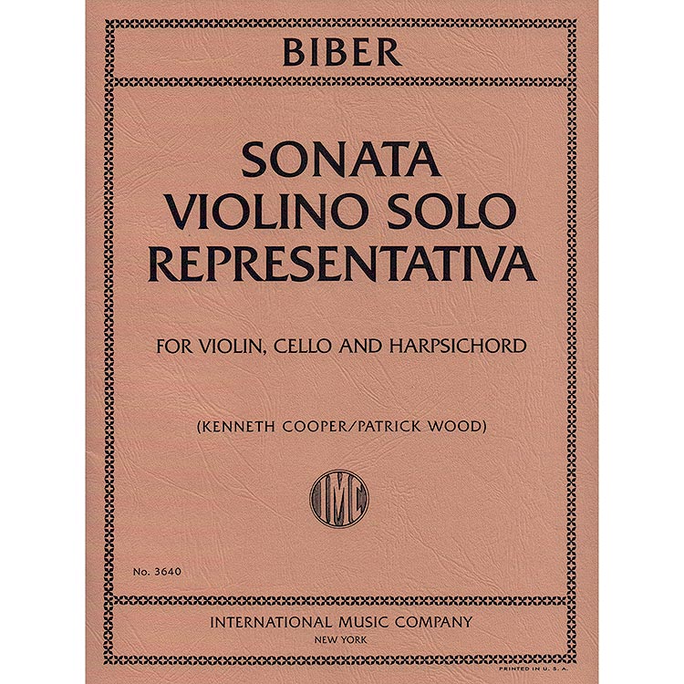 Sonata Representiva for violin, cello, and keyboard; Heinrich Ignaz Franz von Biber (International)