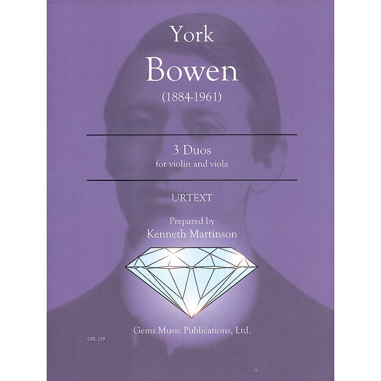3 Duos for Violin and Viola; York Bowen (Gems Music Publications)