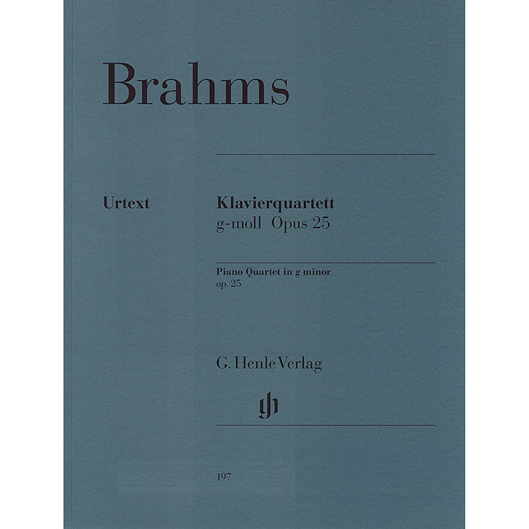 Piano Quartet in G Minor, op. 25 (urtext); Johannes Brahms (G. Henle Verlag)