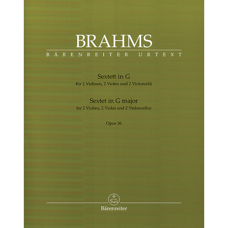 String Sextet in G Major, op. 36 (urtext); Johannes Brahms (Barenreiter Verlag)