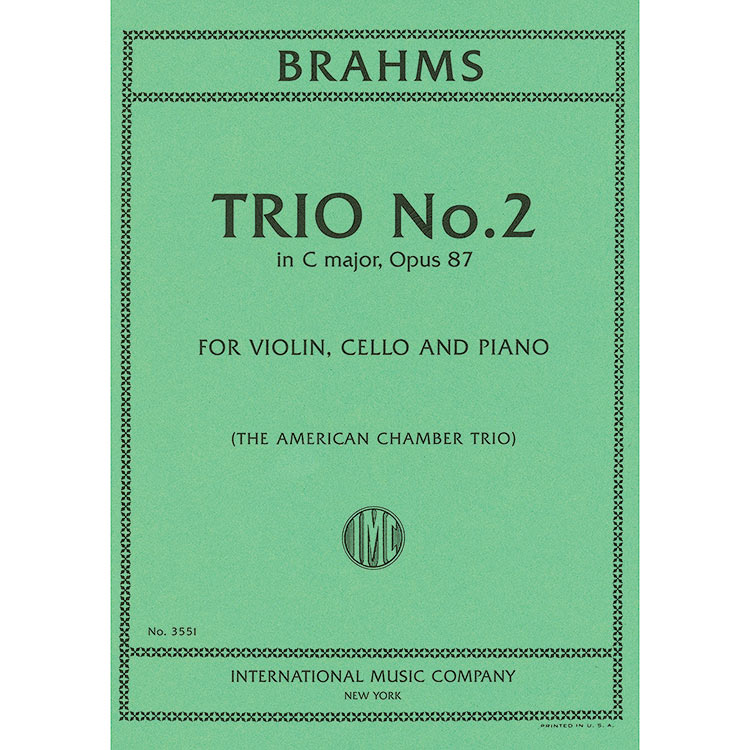 Piano Trio no. 2 in C Major, op. 87; Johannes Brahms (International)