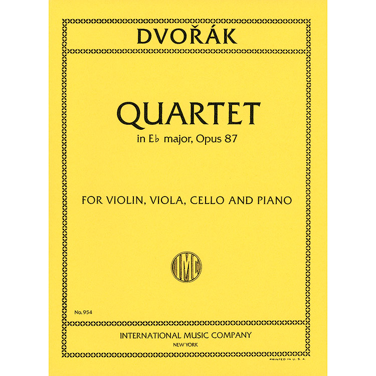 Piano Quartet in Eb Major, op. 87; Antonin Dvorak (International)