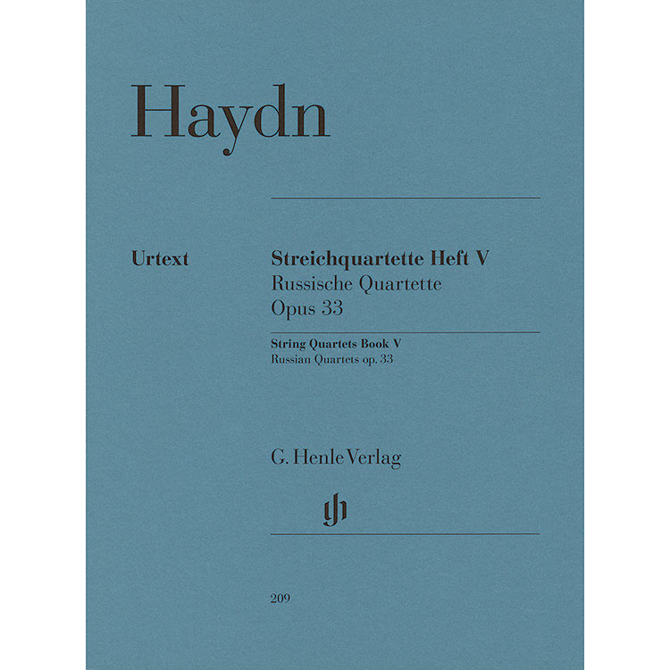 String Quartets volume V, op. 33, 'Russian Quartets' (urtext); Joseph Haydn (Henle)