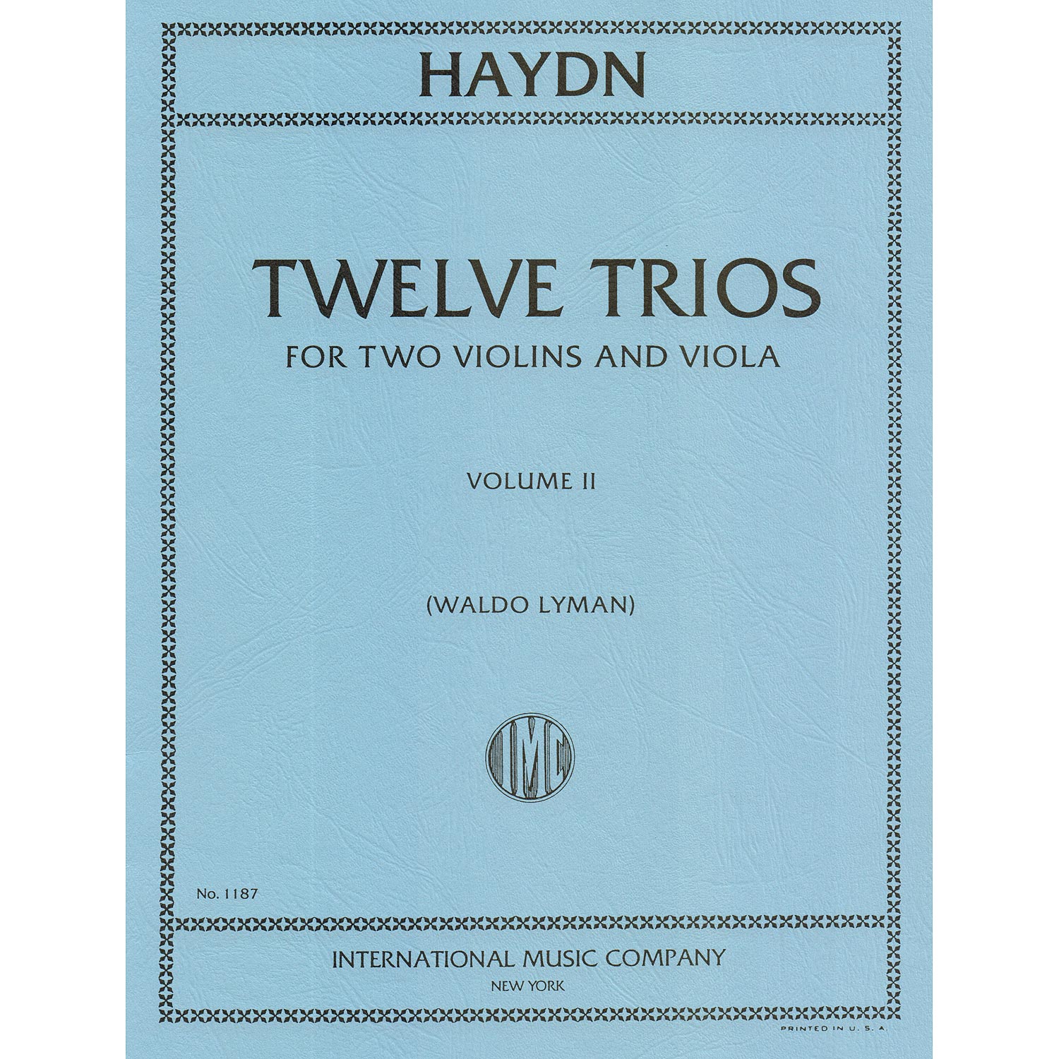 Twelve Trios for Two Violins and Viola, Volume 2; Haydn (Int) Carriage House Violins