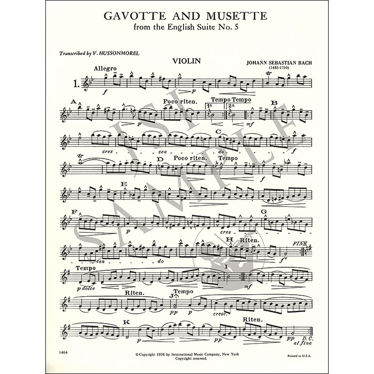 Album of 6 Classical Pieces (violin/viola); Hussonmorel(Int