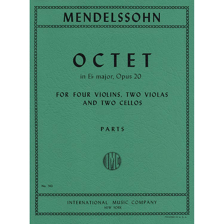 String Octet op. 20, in E-flat Major, parts; Felix Mendelssohn (International)