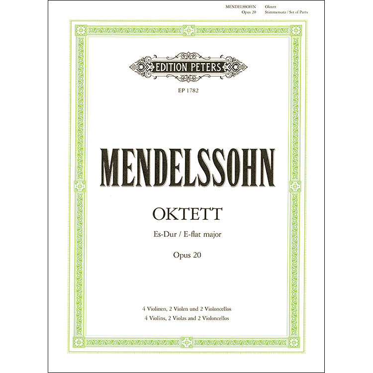 String Octet in E-flat Major, Op.20 (parts); Felix Mendelssohn (Peters)
