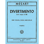 Divertimento in E-flat Major, K.563 for string trio (parts); Wolfgang Amadeus Mozart