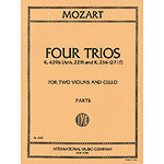 Four Trios for 2 violins and cello; Wolfgang Amadeus Mozart (International)