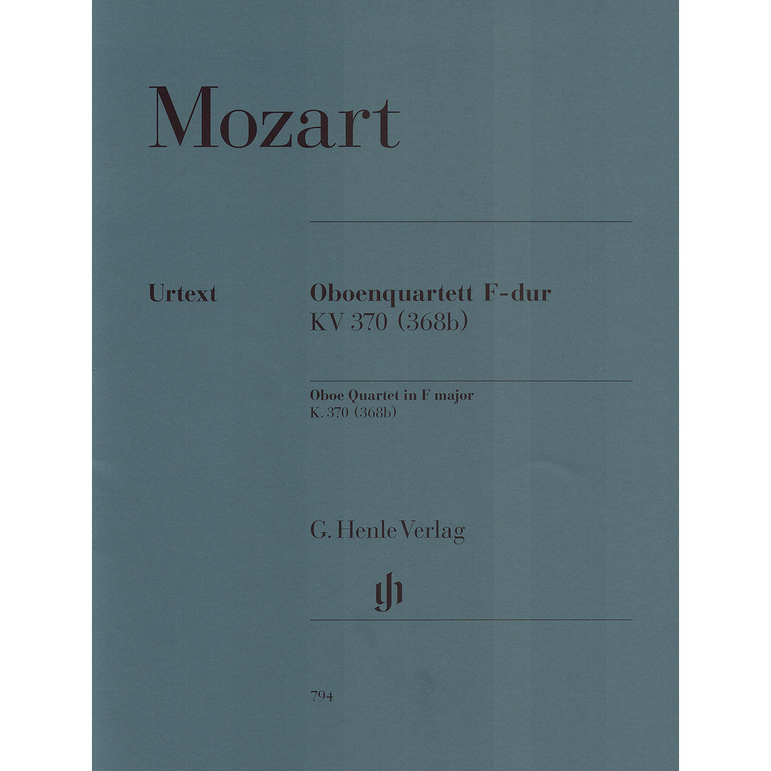 Oboe Quartet in F Major, KV370 (368b) urtext; Wolfgang Amadeus Mozart