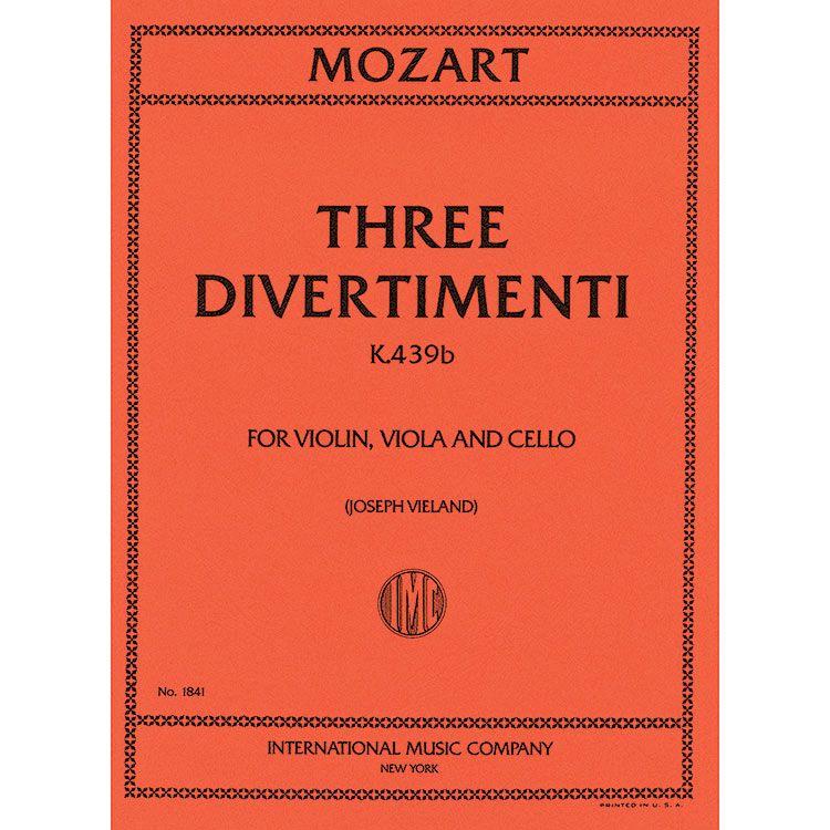 Three Divertimenti, K.439b (parts) by Wolfgang Amadeus Mozart