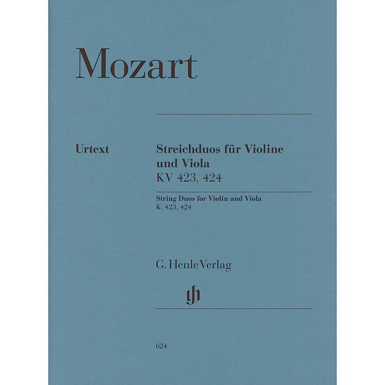 Two Duets, K.423 & K.424 for violin and viola (urtext); Wolfgang Amadeus Mozart