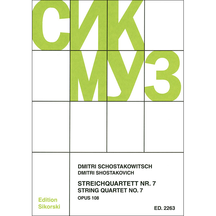 String Quartet no. 7, op. 108 (parts); Dmitiri Shostakovich (Edition Sikorski)