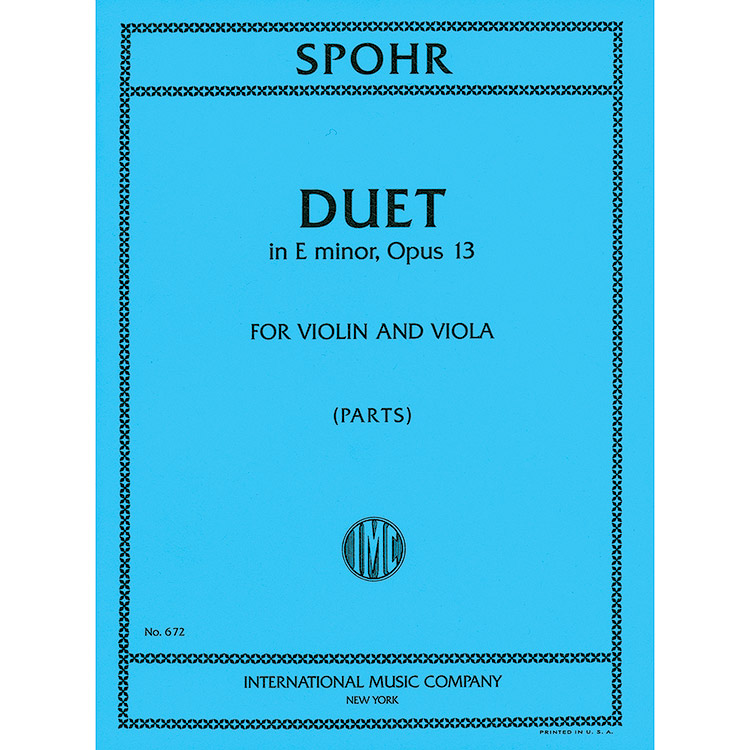 Duet in E minor, for violin and viola, op.13; Ludwig Spohr (International)