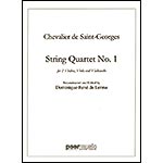 String Quartet No.1, Op.1, score; Joseph Bologne, Chevalier de Saint-Georges