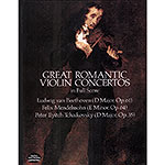 Great Romantic Violin Concertos, score; Various (Dover)