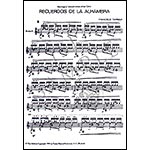 Recuerdos de la Alhambra for guitar; Francisco Tarrega (Union Musical Ediciones)